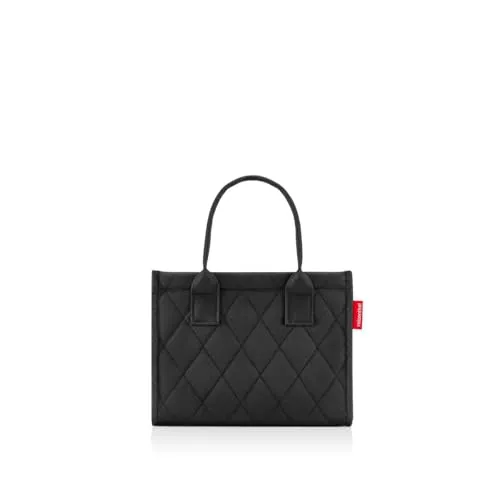 reisenthel Henkeltasche daily shopper xs rhombus black - Handtasche mit übersichtlichem Hauptfach und Druckknopf-Verschluss, ideal für den Alltag – inklusive abnehmbaren Schulterriemen für flexibles Tragen.