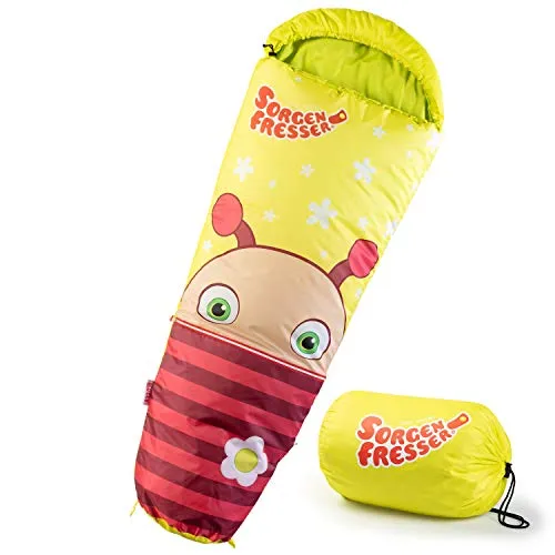 Skandika Kinderschlafsack Sorgenfresser Molly - Schlafsäcke für Kinder bis 140 cm, mit kuscheliger Mikrofaserfüllung und wasserabweisendem Material – ideal für Camping und Übernachtungen.