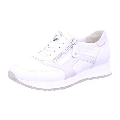 Waldläufer Vicky Sneaker - Weiß 5,5 - Sneaker aus 100% Leder, ideal für den Alltag, mit bequemem Schnürverschluss und leicht profiliertem TR-Laufsohlenprofil für besten Komfort.