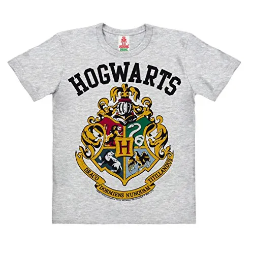 Logoshirt®️ Harry Potter Hogwarts Bio T-Shirt für Kinder - Lizenziertes Harry Potter T-Shirt aus 100% Bio Baumwolle, bequem und langlebig, ideal für kleine Fans von Hogwarts.