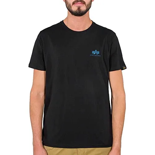 Alpha Industries Herren T-Shirt mit kleinem Logo - T-Shirt aus 100% gekämmter Baumwolle, reguläre Passform und ideal für den täglichen Gebrauch, perfekt für einen lässigen Look.