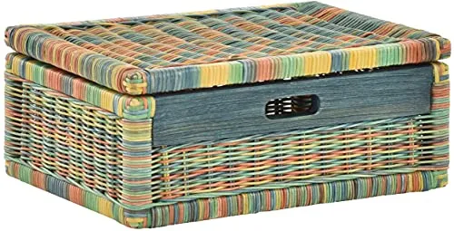 Korb mit Deckel Rattan geflochten von Korb-Outlet