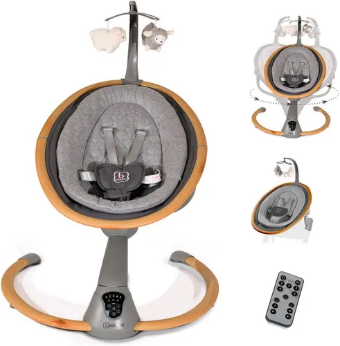 BabyGo Babywippe Homey, beige mit Schaukelbewegungen und Sound