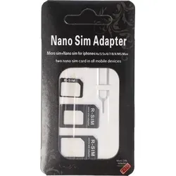 SIM-Kartenadapter 4in1, Adapter Micro-SIM auf SIM, Nano-SIM auf SIM, Nano-SIM auf Micro-SIM - Schwarz