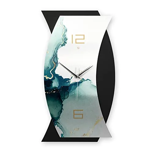 Kreative Feder 3D Designer-Wanduhr Turquoise in türkis von Kreative Feder