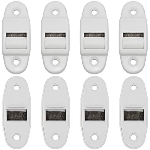 WJMY Gurtführung Rolladen Gurtdurchführung 8 Stück mit Bürste und Rolle bis 14 mm Gurtbreite 40mm Lochabstand (Rolle bis 14mm Gurtbreite)