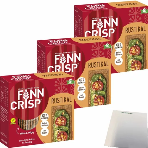 Finn Crisp Rustikal 3er Pack 3x200g Packung usy Block