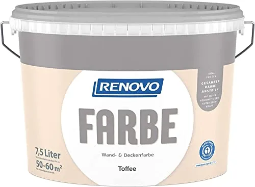 Renovo 7,5 Liter Wand- und Deckenfarbe Toffee, Matt … von Renovo
