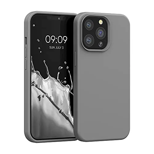 kwmobile Handyhülle für iPhone 13 Pro Hülle, für iPhone 13 Pro Case - Hülle Silikon - kabelloses Laden - Stone Dust