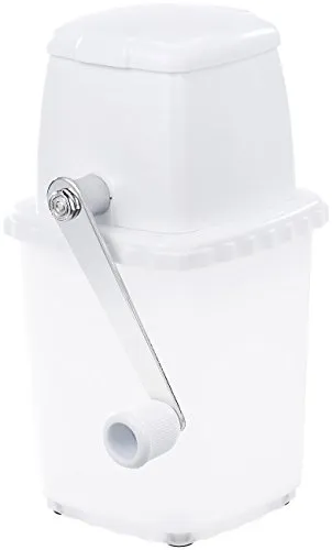 Rosenstein & Söhne Ice Crusher: Stromloser Eiscrusher mit Edelstahl-Mahlwerk und Handkurbel (Eiswürfelmaschine, Icemaker, Eiswürfelformen)