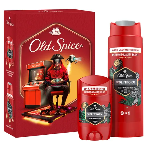 Old Spice Geschenkset Gamer Wolfthorn (Stick, SG) Set aus Deo und Duschgel