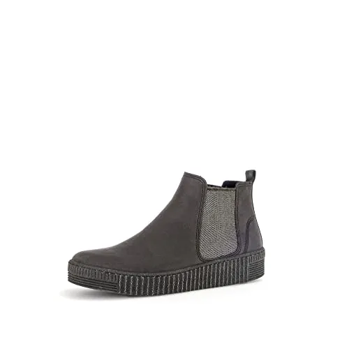 Gabor Damen Chelsea Boots Pepper (anthrazit) - Wanderschuhe mit Wechselfußbett und Best Fitting für optimalen Tragekomfort, ideal für den Übergang und stilvoll in der Freizeit.