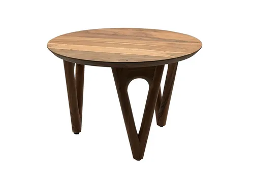 Wohnling Couchtisch WL7.596 – Runder Sofatisch aus massivem Akazienholz - Eleganter runder Couchtisch mit 60 cm Durchmesser aus hochwertigem Akazienholz. Ideal für kleinere Räume und vielseitig kombinierbar. Stabile Verarbeitung garantiert Langlebigkeit und eine warme, einladende Atmosphäre.