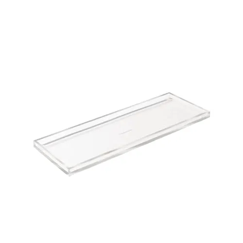 RUSSELL+HAZEL Acrylic Bloc 31381 schmales Zubehör-Tablett, transparent, 11,4 x 31 x 1,2 cm