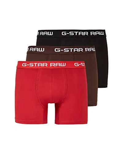 G-STAR RAW Herren Classic Trunk Color 3-Pack - Retroshorts für Herren, 3er-Pack mit originellem Look und bequemem Bund für optimalen Tragekomfort.