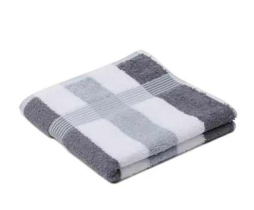 liebling Handtuch, 100% hochwertige Baumwolle, Serie Miami, 50 x 100 cm, waschbar & trocknergeeignet, Farbe: anthrazit/weiß/Silber