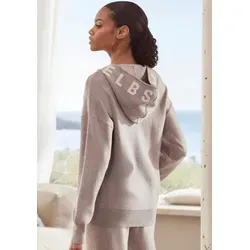 Strickjacke ELBSAND für Damen, Größe 32/34, grau taupe in braun von Elbsand