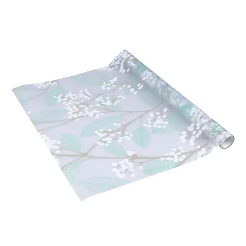 Venilia Fensterfolie statisch Vitrostatic Ficus, Sichtschutz Folie, Milchglasfolie, Scheibenfolie, Folie für Duschkabine, Glasdekorfolie, transparent, 45cm x 1,5m, 200µm (Stärke: 0,2mm)