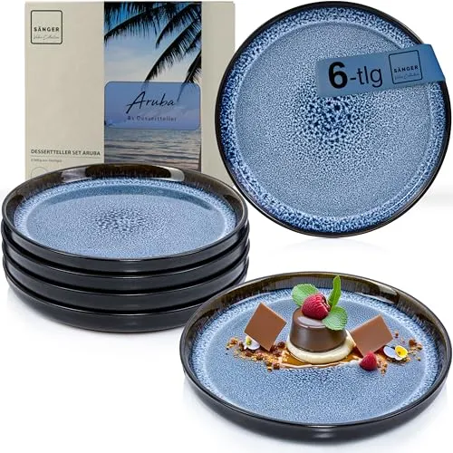 Sänger Aruba Dessertteller Set 6-teilig in blau von Sänger