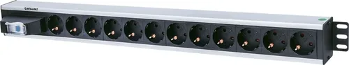 Intellinet 711449 19 Zoll Netzwerkschrank-Steckdosenleiste - Mehrfachsteckdosen aus robustem Aluminium, ideal für 19