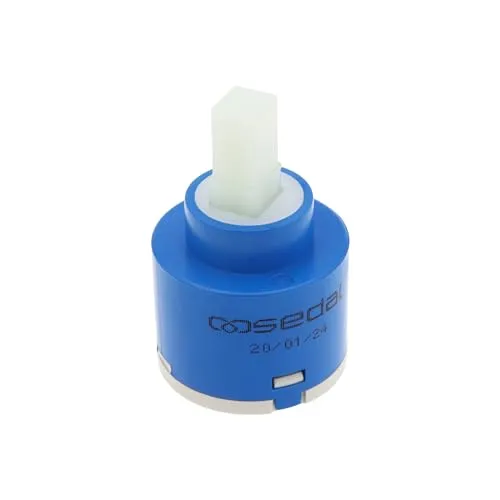 Create idea 40 mm Ersatz Wasserhahn Kartusche Keramik Kartusche Wasserhahn Geräuscharm Drei-Schicht-Filterung Quadrat Stiel Keramik-Kartusche für Küche Blau