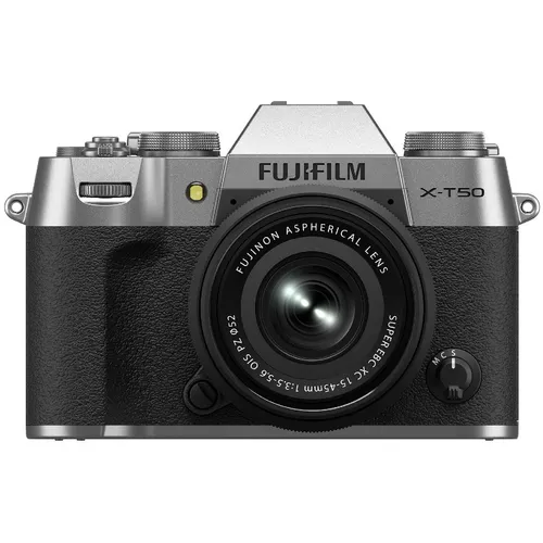 Fujifilm X-T50 + XC 15-45mm f3,5-5,6 - Spiegellose Systemkamera in Silber, kompakt mit erstklassiger Bildqualität und herausragender Farbwiedergabe