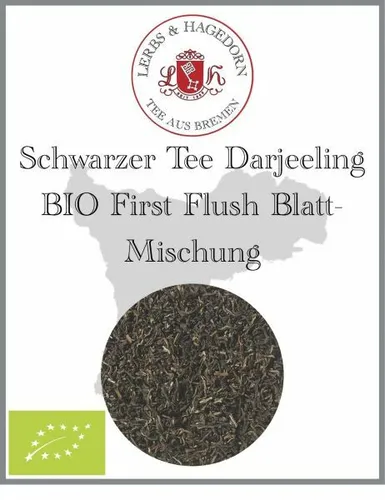 Schwarzer Tee Darjeeling BIO First Flush Blatt-Mischung 1 KG