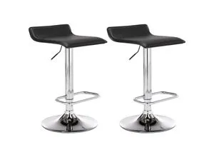 CLP Barhocker Dyn 2er Set mit Kunstlederbezug - Höhenverstellbare und drehbare Barhocker mit bequemen Kunstledersitzen, ideal für Küche und Esszimmer. Rutschfeste Bodenschoner schützen Ihren Boden.