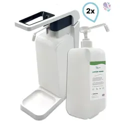 SET: Blanc Hygienic Hebelspender 1.000ml + 2x Lotion Cremeseife 1L - Praktisches Set mit einem stabilen Hebelspender und zwei Lotion Cremeseifen. Ideal für hygienische Anwendungen, einfaches Nachfüllen und intuitive Bedienung. Perfekt für den Einsatz in Haushalten oder öffentlichen Einrichtungen.