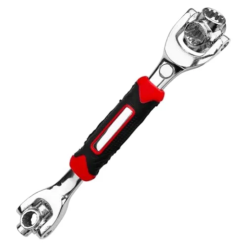Chiluxendo Steckschlüssel, 48 in 1 Multifunktions Schraubenschlüssel Drehbarem Kopf, Verstellbarer für Heim- Und Einstellbar Ringmaulschlüssel, Rotating Wrench Multifunktionsschlüssel