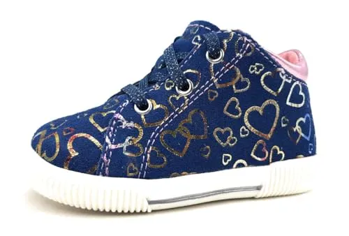 Richter Kinderschuhe Mädchen Lauflern Schnürer Blau Freizeit, Schuhgröße:24 EU