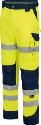 vizwell Herren Arbeitshose mit Reflektoren - Strapazierfähige Warnschutz Arbeitsbundhose mit praktischen Taschen und Knietasche aus hochwertigem Oxford-Material. Ideal für den professionellen Einsatz und sorgt für optimale Sichtbarkeit.