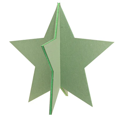 Filz Deko Stern Grün 62cm - Weihnachtsdeko im Skandi Stil - Dekoration aus hochwertigem Filz, standfest und perfekt für festliche Tisch- und Wohnraumgestaltung.