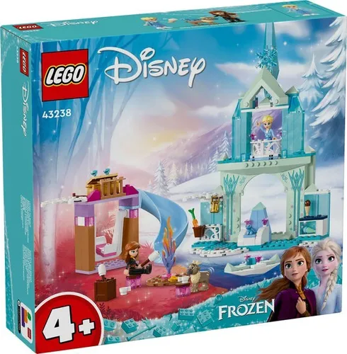 LEGO Disney Frozen Elsas Eispalast - Schloss-Spielzeug mit Elsa & Anna Puppen, kreatives Geschenk für Mädchen ab 4 Jahren mit vielen Spielfunktionen