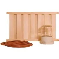 Weka Sauna-Leuchten-Set - Saunaöfen & Zubehör - Optimale Ausleuchtung für entspannende Saunaabende, hitzebeständig bis 140 °C und spritzwassergeschützte Keramikfassung inklusive Blendschutzschirm und Sicherheitskabel.