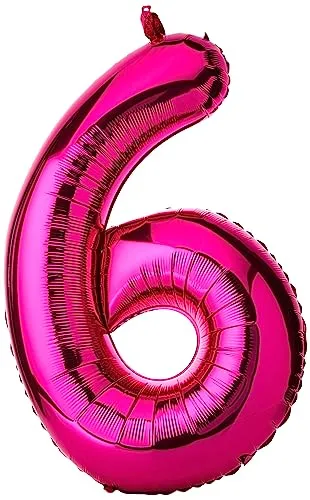 Riesenzahl 9 Luftballon - 86 cm - Rosa