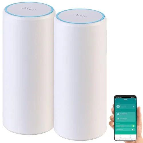 7links 2er-Set Outdoor-Dualband-WLAN-Repeater - WLAN-Repeater für draußen, 1.200 Mbit/s, 5,0/2,4 GHz, ideal für stabile Internetverbindung im Garten oder auf der Terrasse.