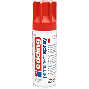 EDDING Spray Permanent verkehrsrot 200 ml - Schreibutensilien – Premium Sprühlack mit hoher Deckkraft, extrem schnelltrocknend und kratzfest, ideal für innen und außen.
