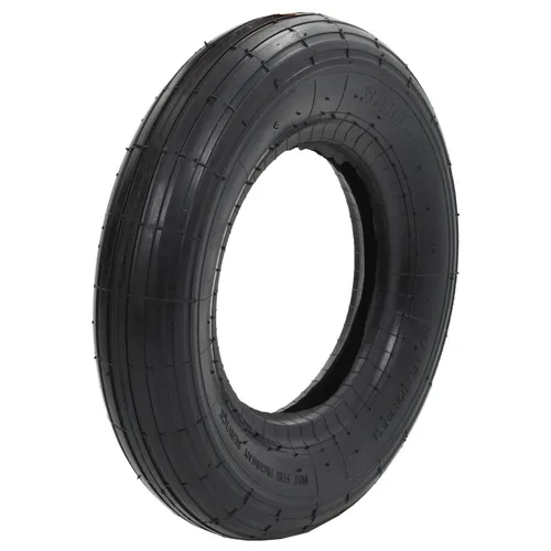 vidaXL Schubkarrenreifen 3.50-8 4PR Gummi - Gartenwerkzeuge - Pannensicherer Ersatzreifen für Schubkarren, ideal für unebenes Gelände und hohe Belastungen bis 120 kg. Strapazierfähiges Gummi mit speziellem Profildesign sorgt für optimale Haftung.