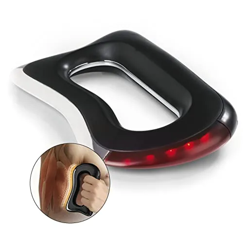 FitEngine EMS Massagegriff inkl. Wärmefunktion | 3 Intensitätsstufen für Massage an Nacken, Armen, Rücken etc. | gezielte Triggerpunkt-Massage, Schwarz