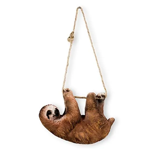 colourliving Faultier Figur hängend oder sitzend Faultier Deko Faultier Gartenfigur (klein, hängend)