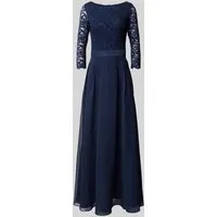 SWING Abendkleid aus Spitze in Blau (Größe 46) von Swing