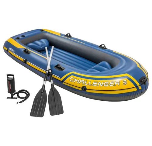 Sport-Knight® Schlauchboot Aufblasbares Schlauchboot Premium für 2 oder 3 Personen, mit Zubehör, (Schlauchboot-Set, -, Schlauchboot-Set mit 2 Paddeln und Luftpumpe)