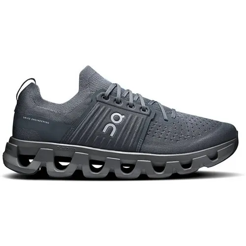 ON Herren Laufschuhe Cloudswift 4 - Hochwertige Laufschuhe für Herren mit Dual-Density-Zwischensohle für optimale Landung und Abstoß. Atmungsaktives Obermaterial und Cage-Konstruktion bieten sicheren Halt und modernen Style.