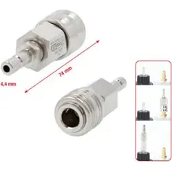 KS Tools 150.1937 Kupplung 4,4mm auf 7,2mm - Zahnriemen - Ideal zur Adaptierung von KS Tools Handpumpen auf Kühlsystem-Adapter, robuste Schnellkupplung aus Edelstahl für langlebige Nutzung.