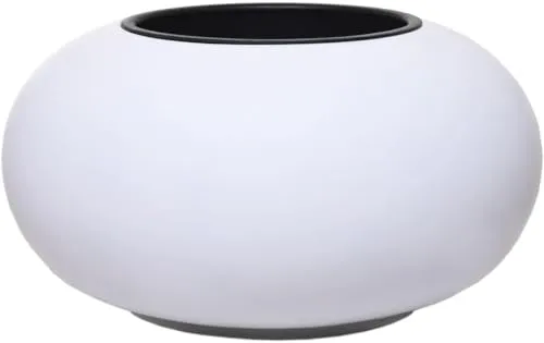 VIVANNO Blumentopf Fiberglas VIGLIA Rund - Weiß Matt, 54x27 cm - Blumentopf aus robustem Fiberglas, ideal für Innen- und Außenbereich. Der matte Weißton setzt Ihre Pflanzen perfekt in Szene und sorgt für langanhaltende Freude.