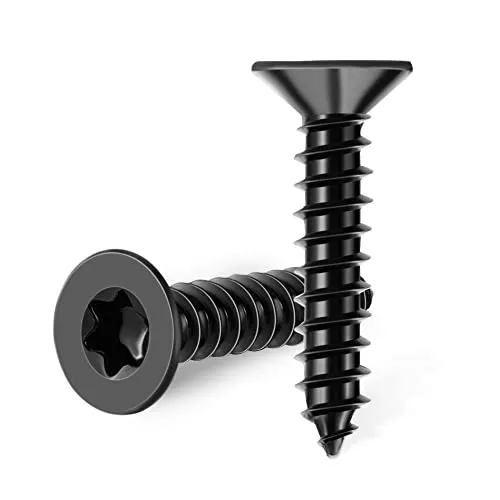 Stk. 4 x 38 mm Holzschrauben A2 Edelstahl, Torx, Schwarz, T20 Bit – TPOHH 100