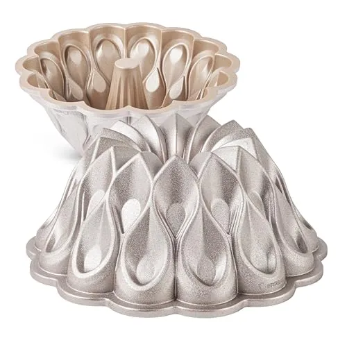 Erreke Gugelhupfform, Professionelle Qualität Kuchenform, Gugelhupf Backform, Sehr Widerstandsfähig, Doppelte Antihaftschicht, 2 Liter Kugelhupf Backform 24cm, Blaze