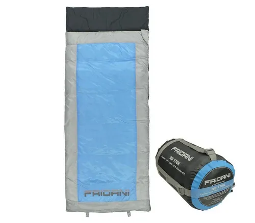 FRIDANI Deckenschlafsack QB 170x70 - Blau, warm und waschbar - Deckenschlafsack für Kinder und Jugendliche, mit XL Breite für viel Bewegungsfreiheit und atmungsaktiver Füllung für besten Schlafkomfort. Ideal für Camping und Übernachtungen.