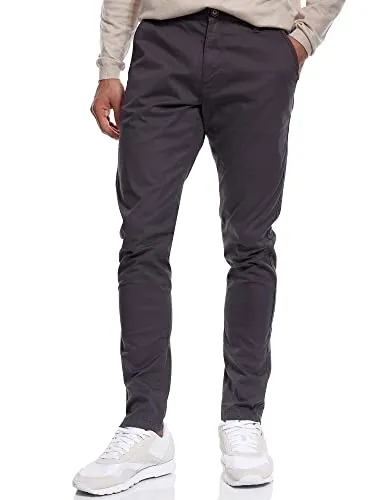 Indicode Herren Cherry Chinohose Stretchhose | Chino Herrenhose Stretch Stoffhose Dk Grey, 31/32